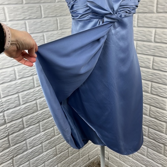 Max & Cleo Strapless Tulip Wrap
Cocktail Party Dress Blue Size 6 NWT